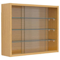 VITRINA VISEĆA 50/40/12 cm   - hrast medunac/prozirno, Design, staklo/drvni materijal (50/40/12cm) - MID.YOU