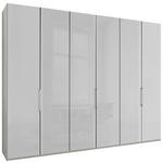 DREHTÜRENSCHRANK  in Weiß  - Chromfarben/Weiß, KONVENTIONELL, Glas/Holzwerkstoff (300/216/58cm) - Dieter Knoll