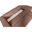 BIGSOFA in Flachgewebe Altrosa  - Chromfarben/Altrosa, KONVENTIONELL, Textil/Metall (256/68/122cm) - Carryhome