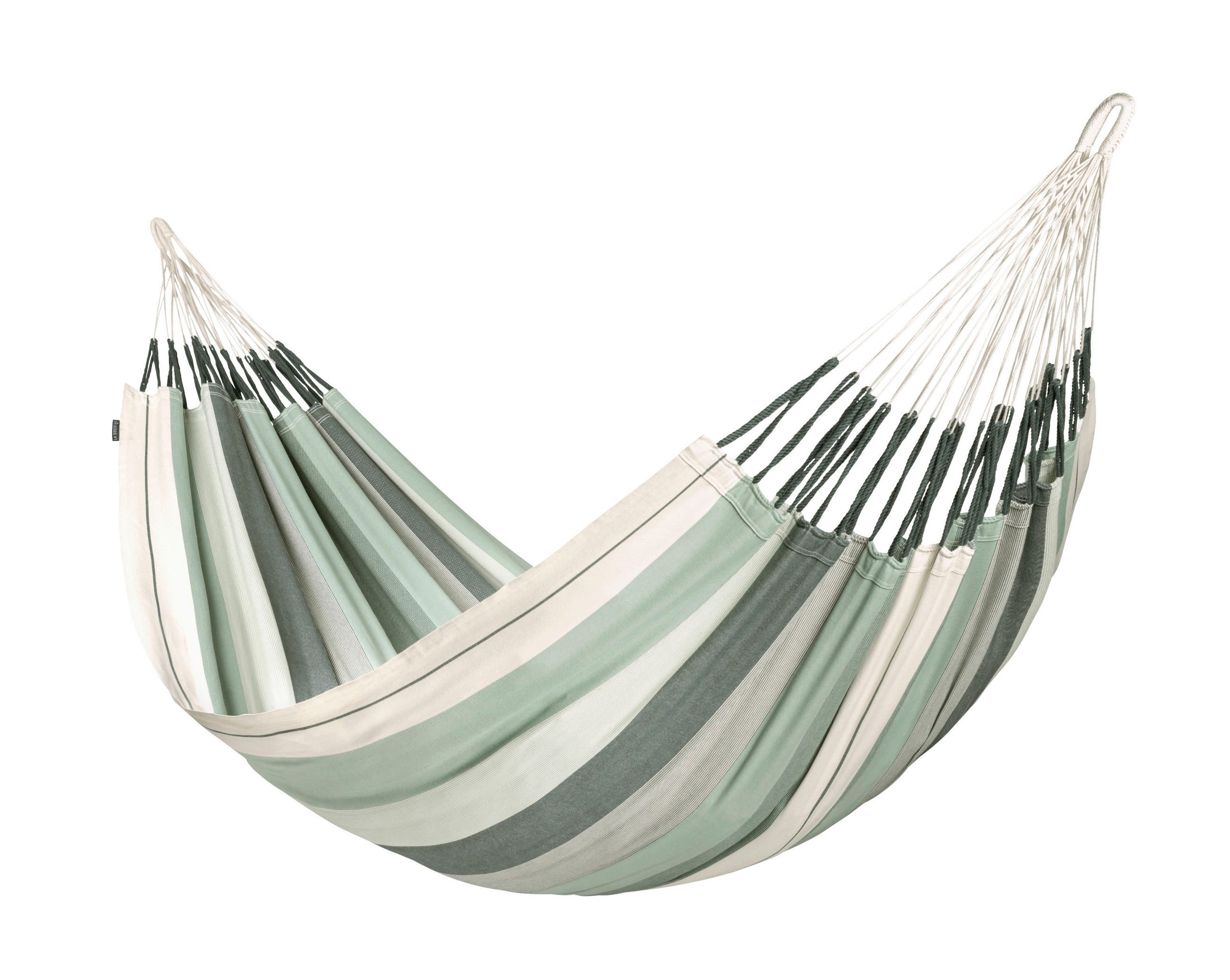 HÄNGEMATTE kingsize  - Weiß/Olivgrün, KONVENTIONELL, Textil (180/400cm) - La Siesta
