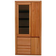 VITRINE in massiv Kernbuche Kernbuche - Kernbuche/Grau, KONVENTIONELL, Glas/Holz (98,4/203,6/37,7cm) - Voleo
