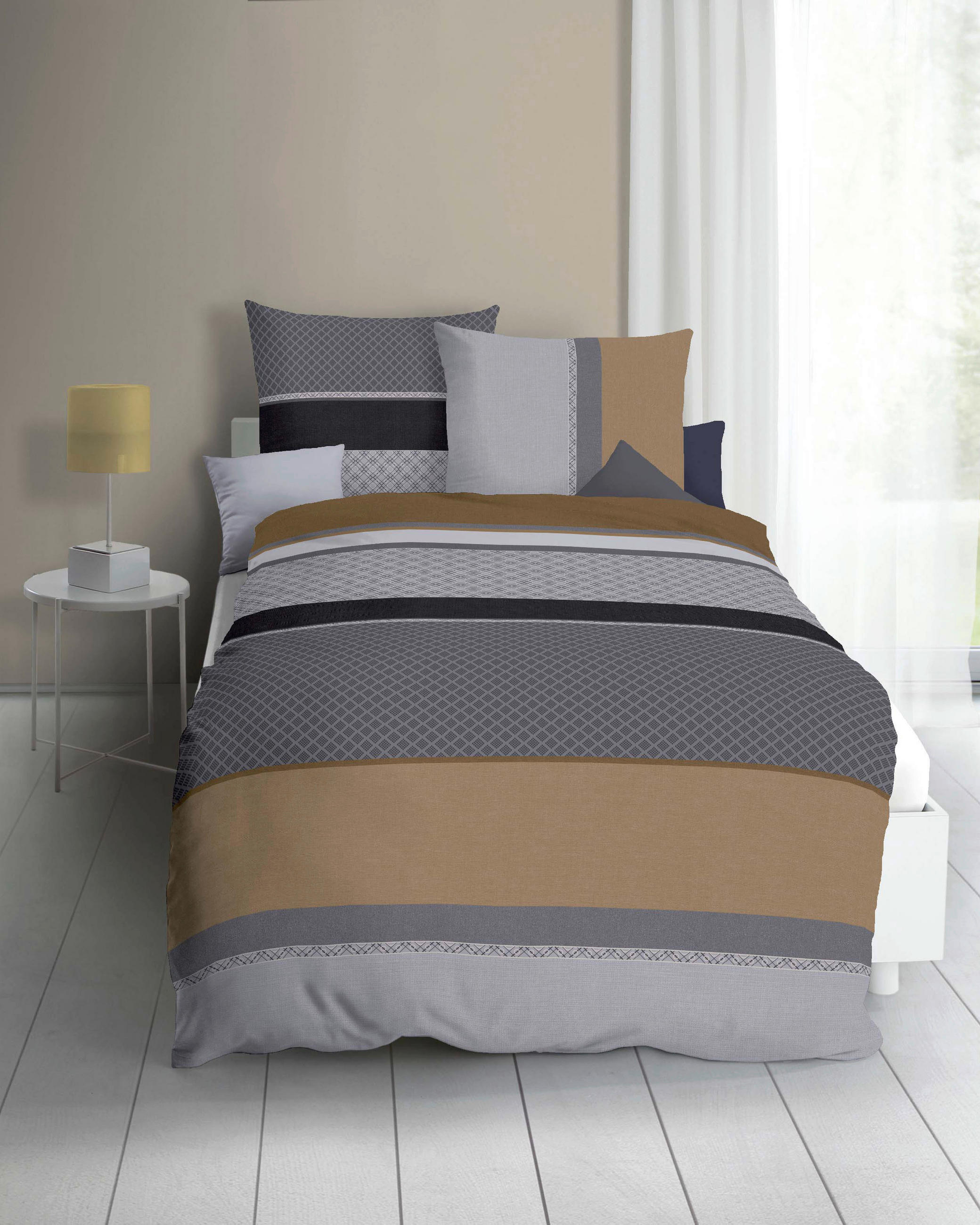 BETTWÄSCHE Imperial Makosatin 140/200 cm  - Braun, Basics, Textil (140/200cm) - Kaeppel