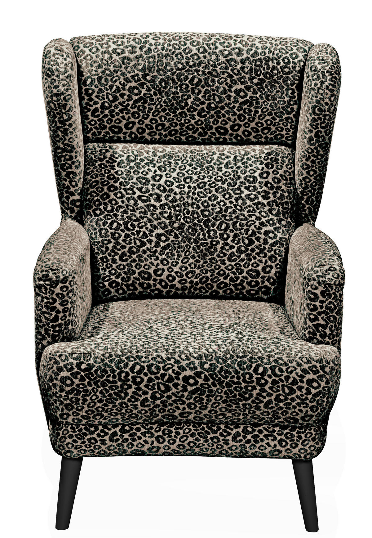 SESSEL Jacquard, Webstoff Braun, Schwarz  - Schwarz/Braun, Modern, Holzwerkstoff/Textil (74/106/94cm) - MID.YOU