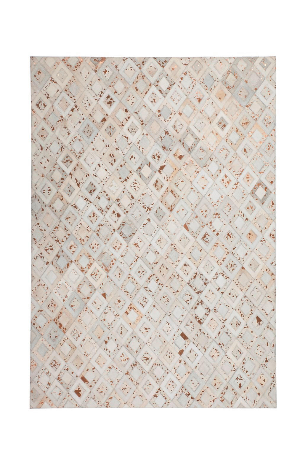 FLACHWEBETEPPICH 80/150 cm Spark 110 Elfenbein Chrom Chromfarben, Beige  - Chromfarben/Beige, Design, Leder/Textil (80/150cm) - Novel