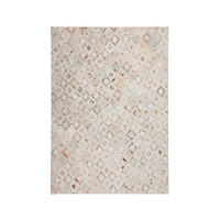 FLACHWEBETEPPICH 80/150 cm Spark 110 Elfenbein Chrom Chromfarben, Beige  - Chromfarben/Beige, Design, Leder/Textil (80/150cm) - Novel