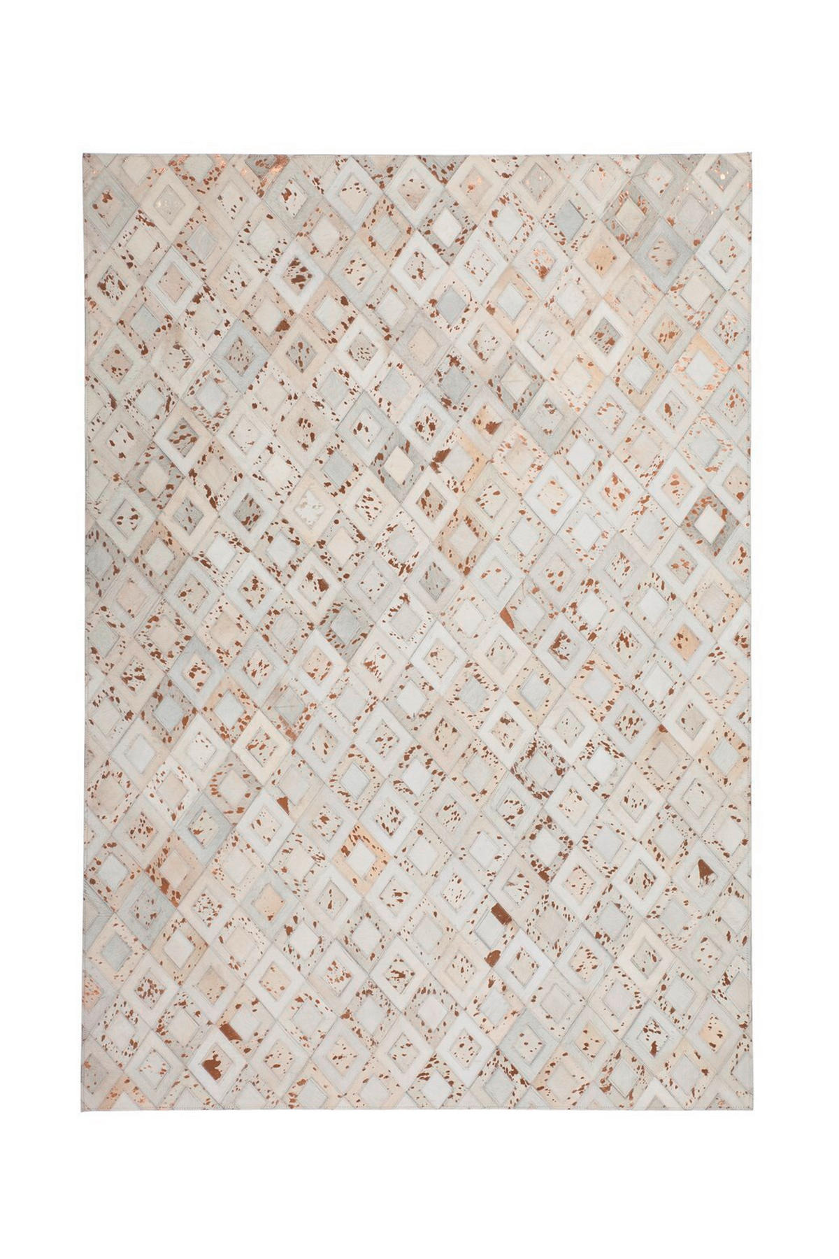 FLACHWEBETEPPICH 80/150 cm Spark 110 Elfenbein Chrom Chromfarben, Beige  - Chromfarben/Beige, Design, Leder/Textil (80/150cm) - Novel
