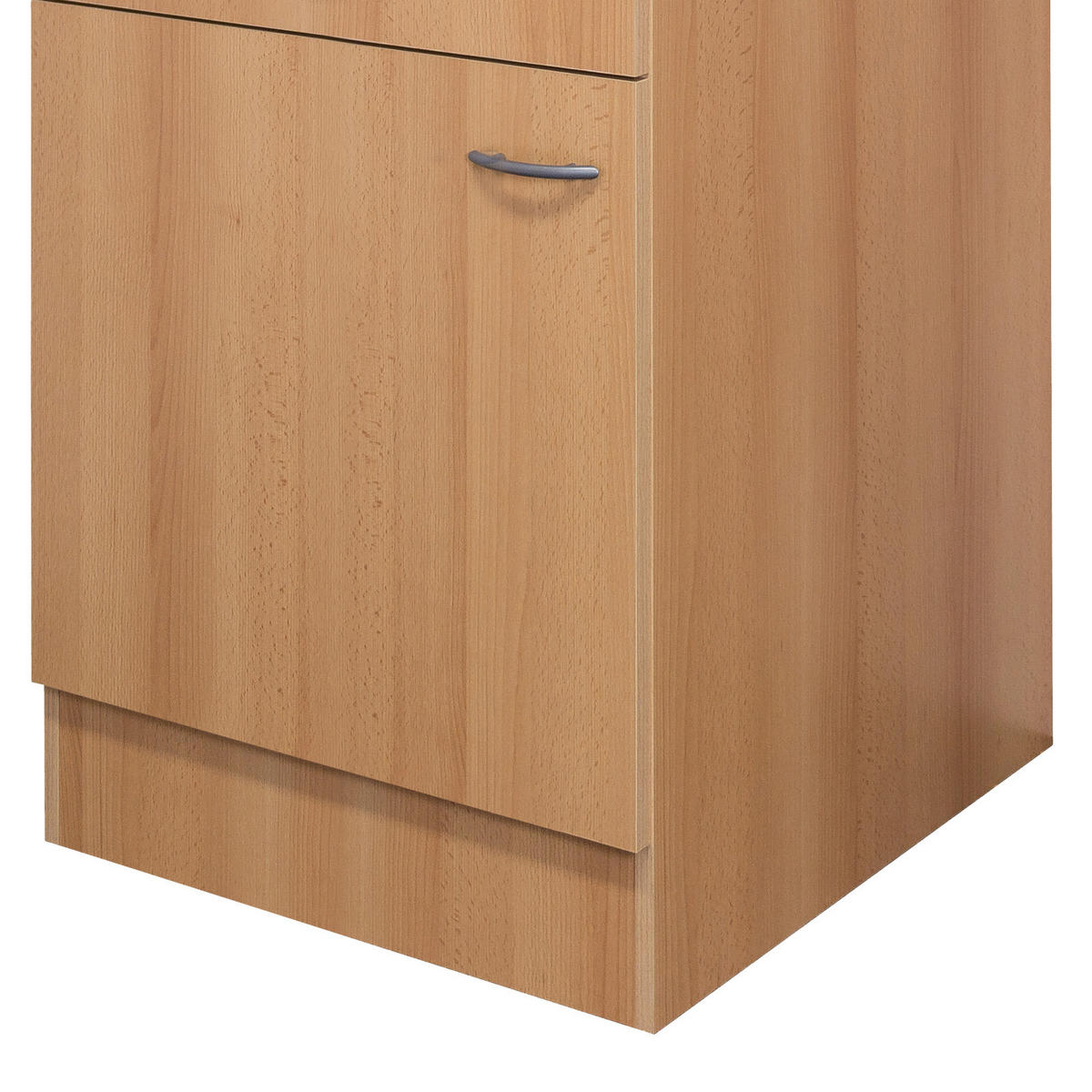KÜCHENUNTERSCHRANK 60/85/57 cm  in Buchefarben  - Edelstahlfarben/Beige, MODERN, Holzwerkstoff/Kunststoff (60/85/57cm) - FlexWell