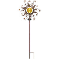 SOLÁRNE SVIETIDLO, 31,5/7,5/91 cm - hrdzavá, Trend, kov/plast (31,5/7,5/91cm) - Ambia Garden
