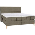 BOXSPRINGBETT 200/200 cm  in Hellbraun  - Hellbraun/Eichefarben, KONVENTIONELL, Holz/Textil (200/200cm) - Voleo