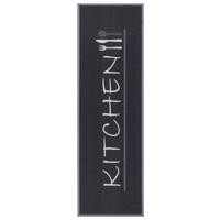 Küchenläufer in Schwarz/Weiß ( 50/150 cm Cook & Clean Weiß, Schwarz  - Schwarz/Weiß, Design, Kunststoff (50/150cm) - Hanse Home