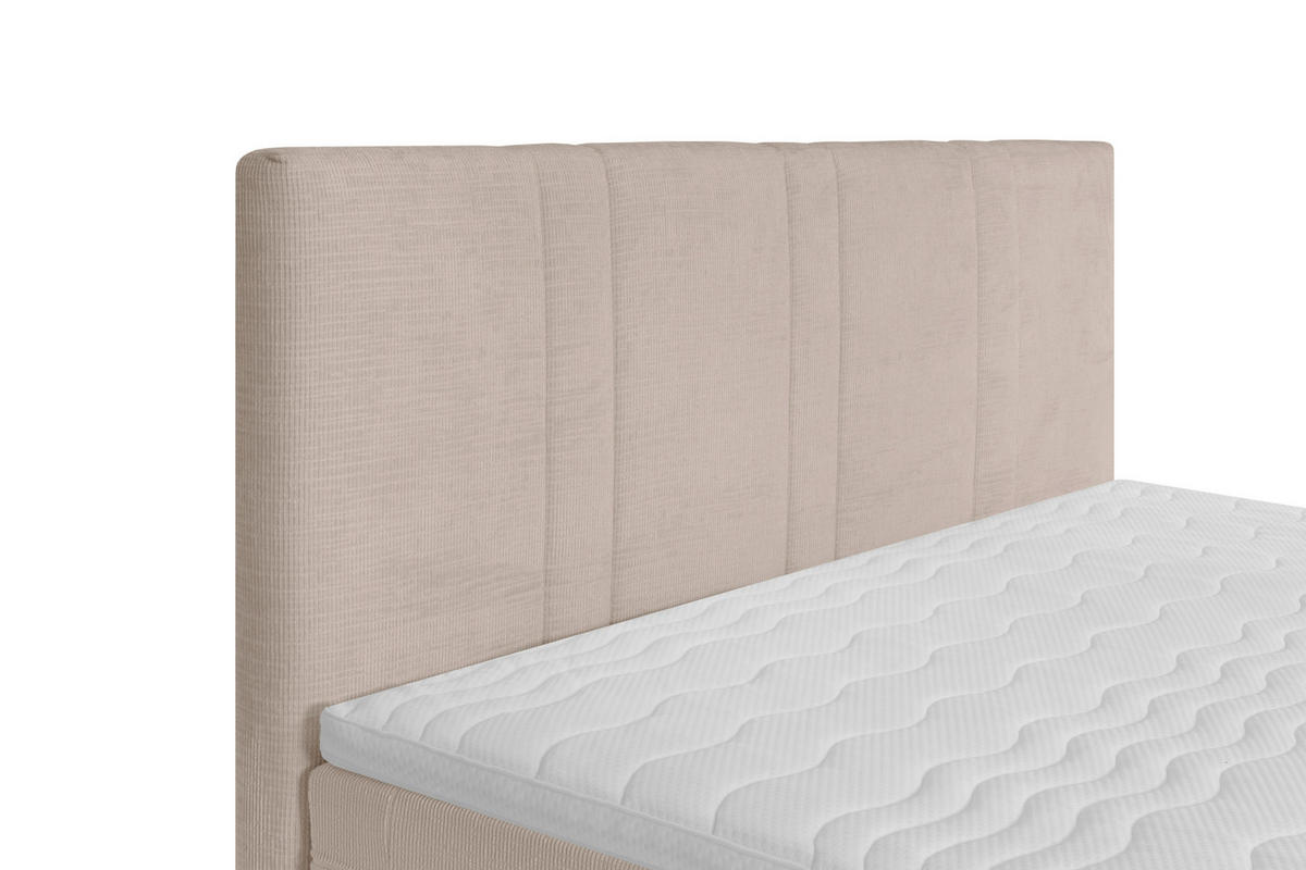 BOXSPRINGBETT 120/200 cm  in Perlmutt  - Perlmutt/Schwarz, Design, Textil/Metall (120/200cm) - Welnova