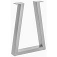 Sitzbankgestell A-Form 6/45/26 cm  - Edelstahlfarben, Design, Metall (6/45/26cm) - Waldwelt