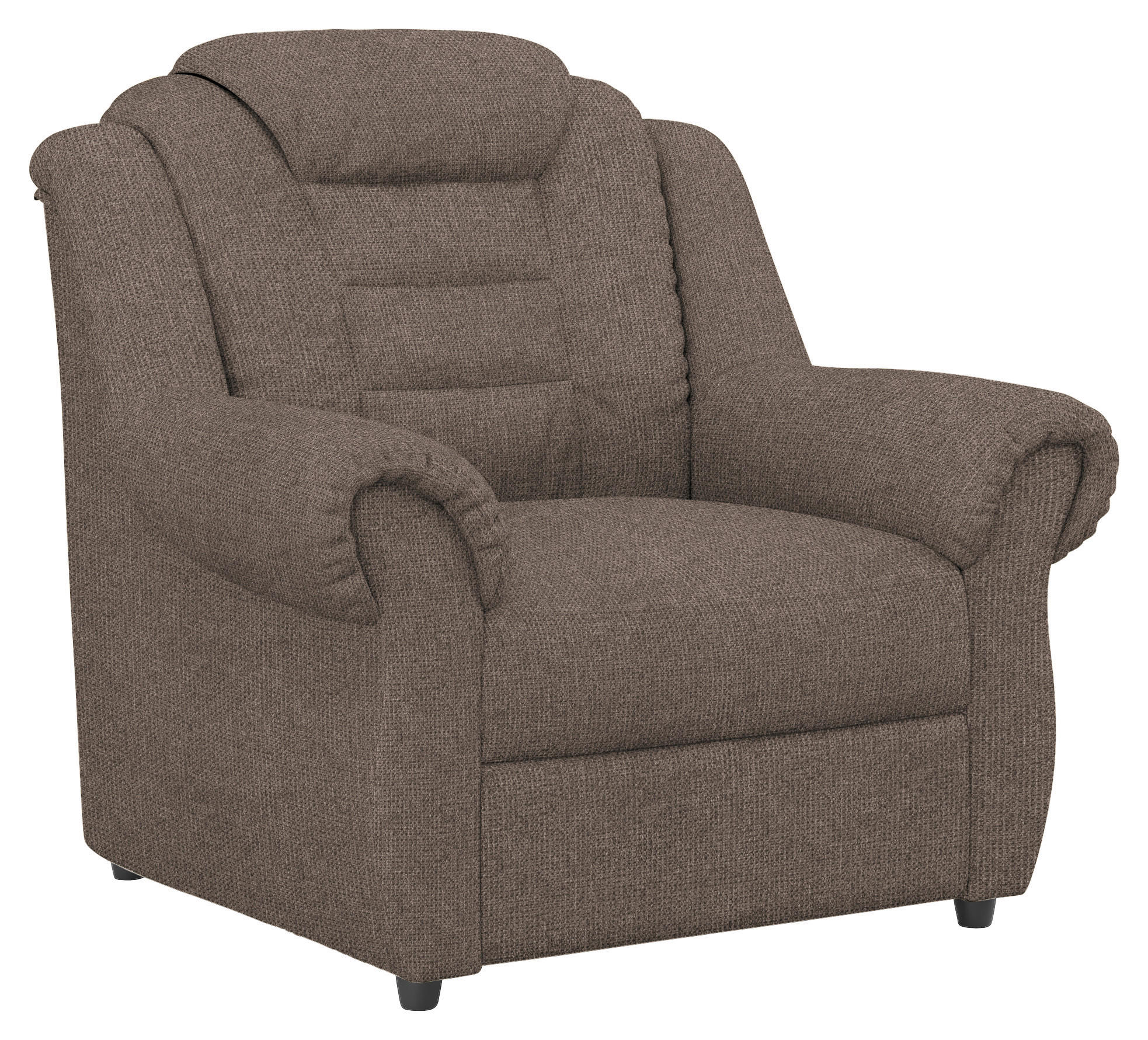SESSEL Chenille Taupe    - Taupe/Schwarz, KONVENTIONELL, Kunststoff/Textil (104/102/101cm) - Livetastic