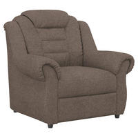 SESSEL in Chenille Taupe  - Taupe/Schwarz, Konventionell, Kunststoff/Textil (104/102/101cm) - Livetastic