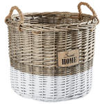 KORB  - Weiß/Grau, Basics, Holz/Textil (50/40cm) - Landscape