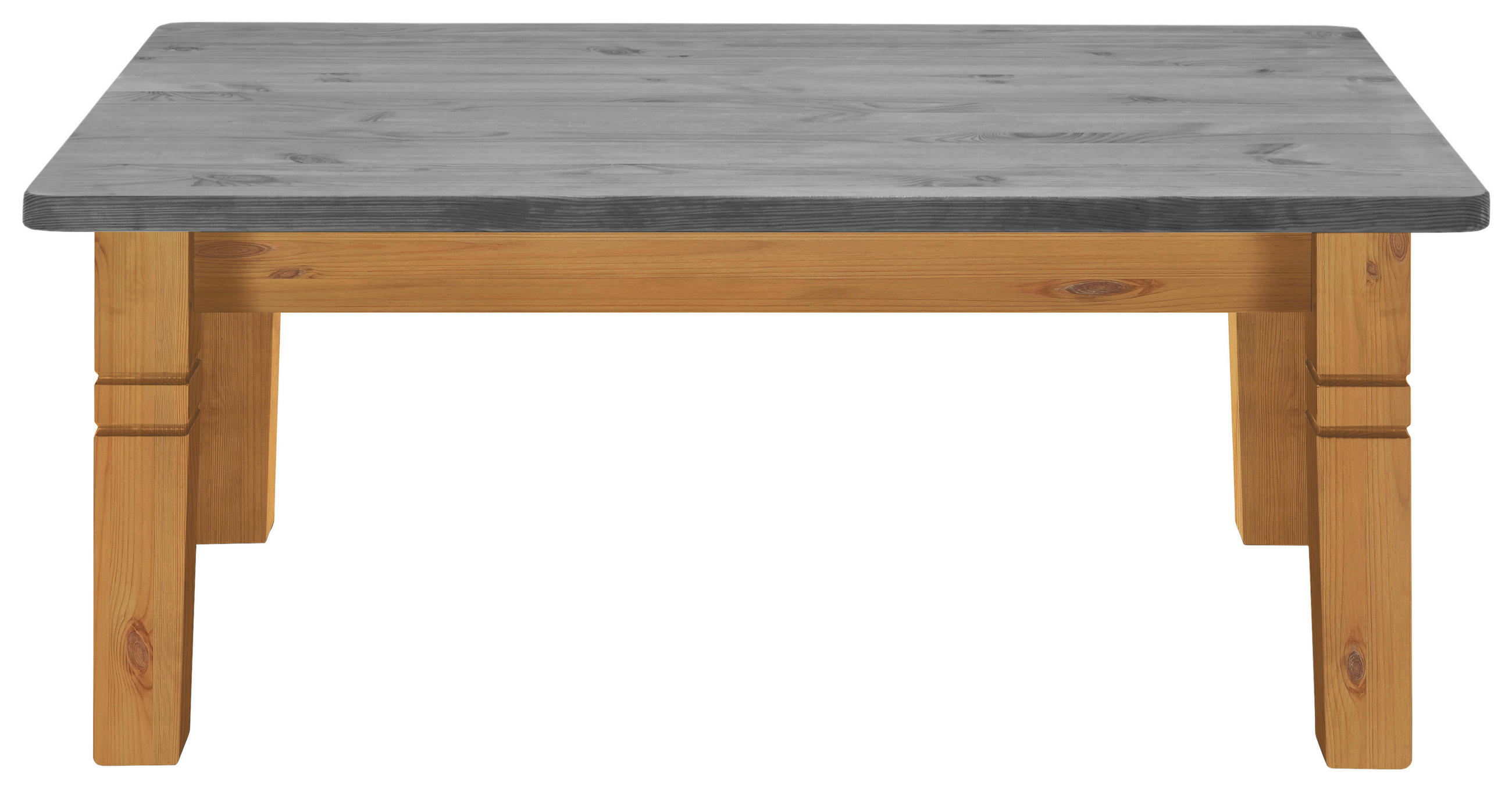 COUCHTISCH Kiefer massiv 120/78/46 cm rechteckig Grau, Laugenfarbig - Laugenfarbig/Grau, ROMANTIK / LANDHAUS, Holz (120/78/46cm) - Boxxx