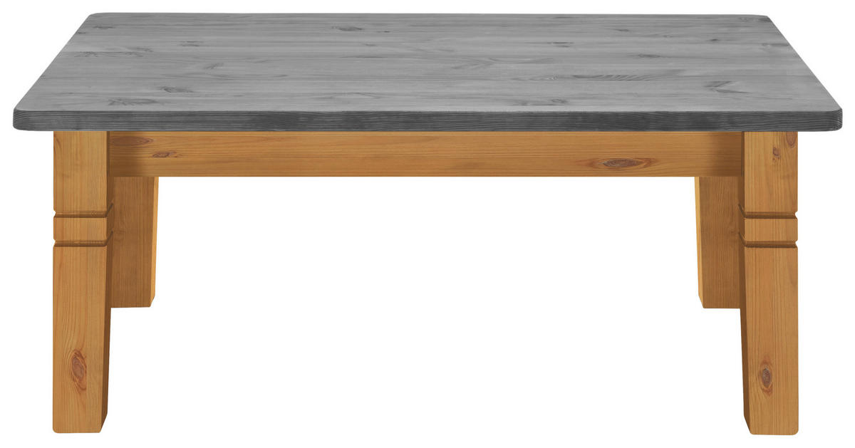 COUCHTISCH Kiefer massiv 120/78/46 cm rechteckig Grau, Laugenfarbig  - Laugenfarbig/Grau, ROMANTIK / LANDHAUS, Holz (120/78/46cm) - Boxxx