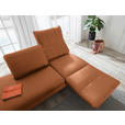 RÉCAMIERE in Echtleder Cognac  - Chromfarben/Cognac, Design, Leder/Metall (209/85-109/95-16cm) - Dieter Knoll
