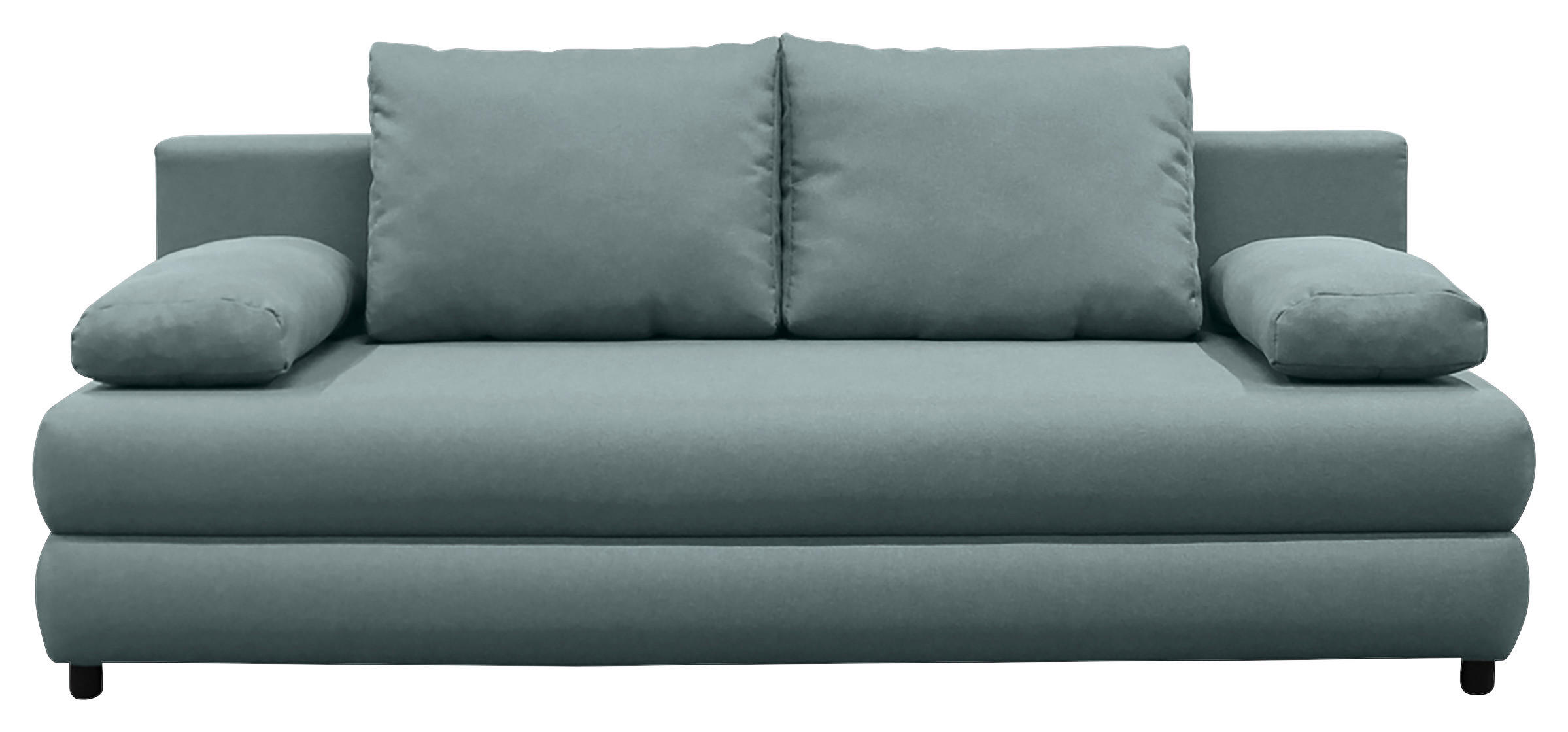 SCHLAFSOFA Webstoff Mintgrün  - Schwarz/Mintgrün, Design, Kunststoff/Textil (206/88/87cm) - P & B