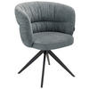 STOL MED ARMSTÖD järn chenille  - gråbrun/svart, Design, metall/textil (63.5/81.5/61cm) - Ambia Home