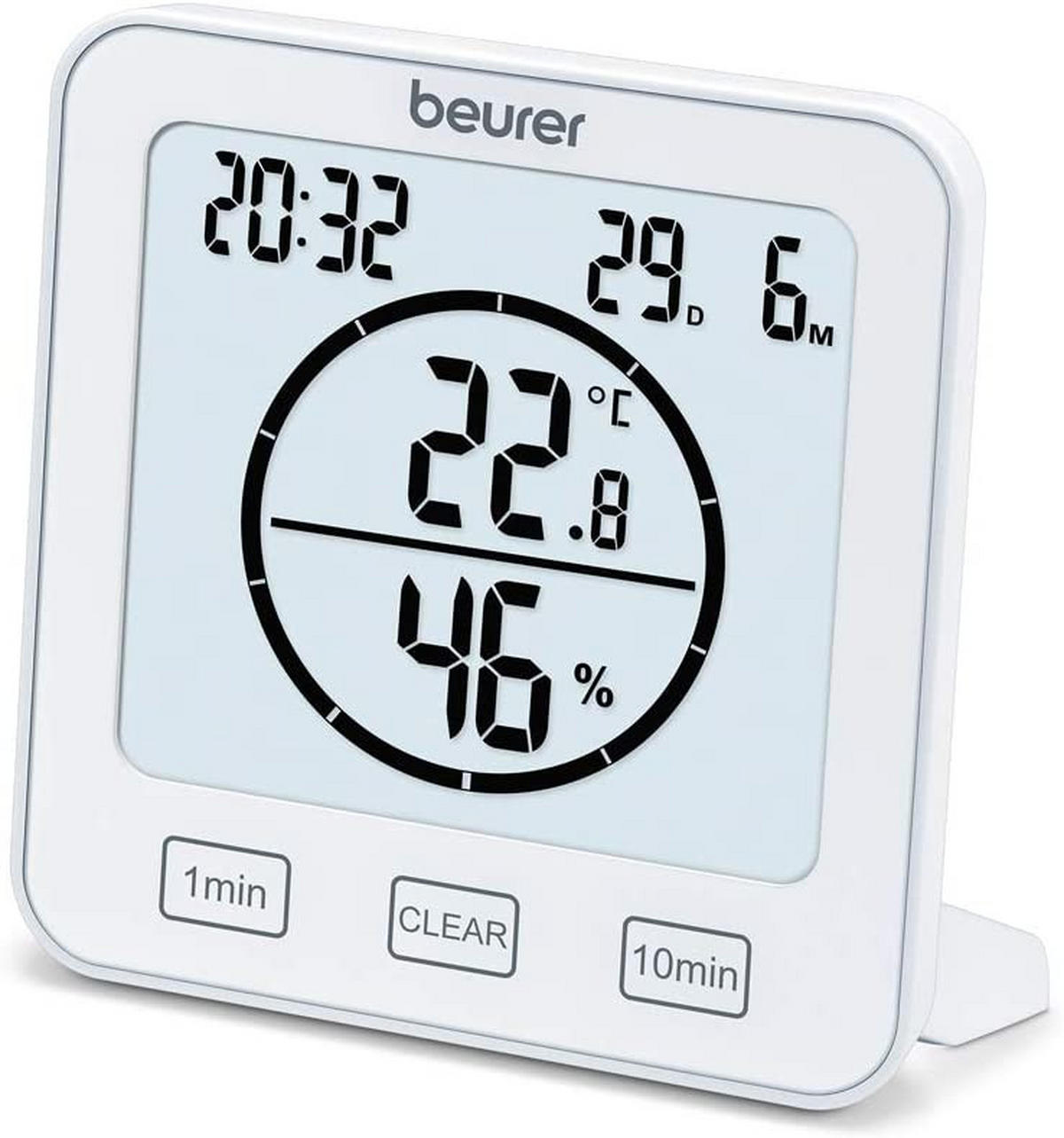 Thermo-Hygrometer  Weiß  - Weiß, Basics, Kunststoff (10,6/10,9/2,9cm) - Beurer