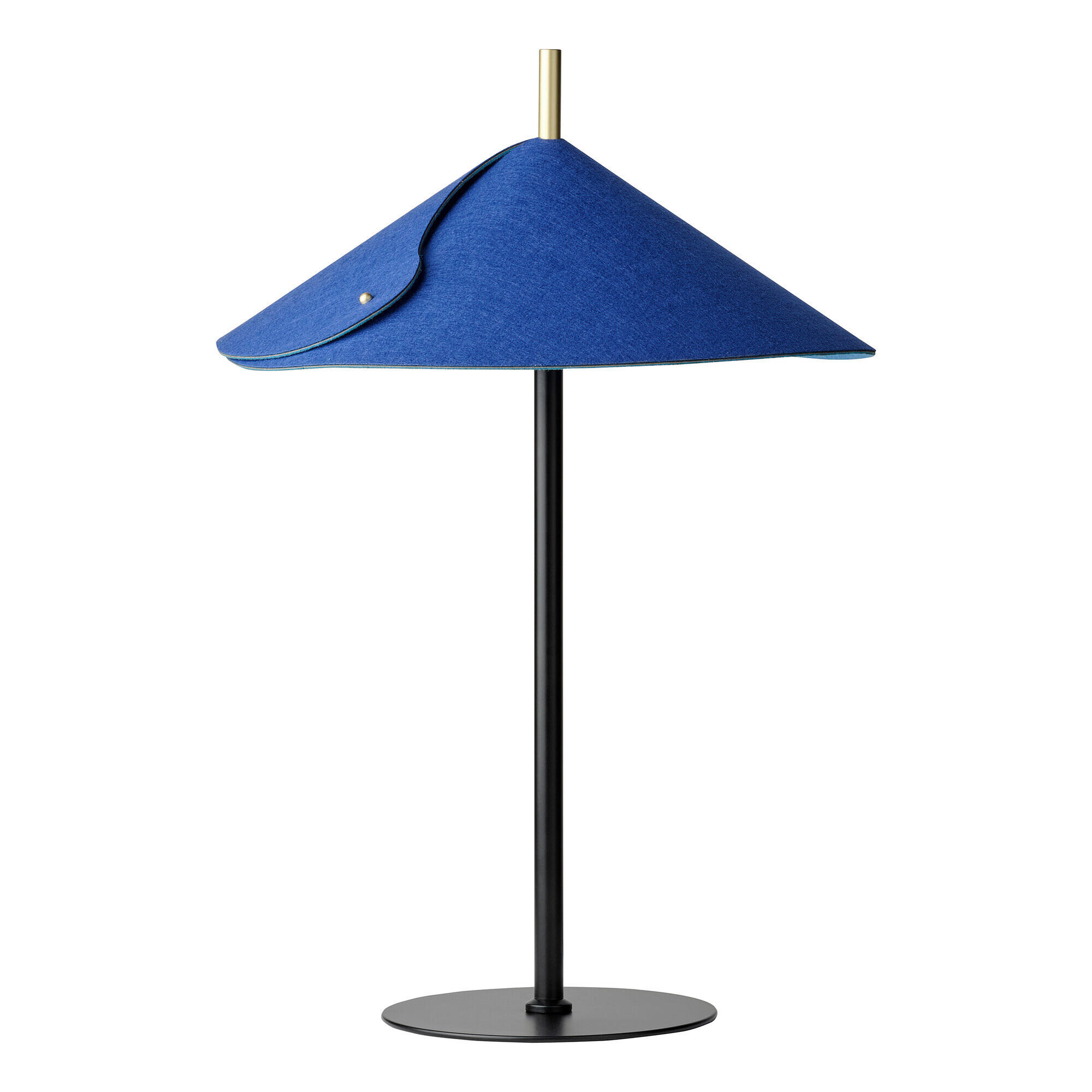 TISCHLEUCHTE 35/52 cm   - Blau, Basics, Glas/Textil (35/52cm) - Osram