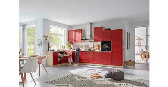 EINBAUKÜCHE - Rot, Design, Holzwerkstoff - Dieter Knoll