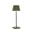 AKKU-TISCHLEUCHTE Lino 10/38 cm  - Grau, Design, Kunststoff/Metall (10/38cm) - Novel