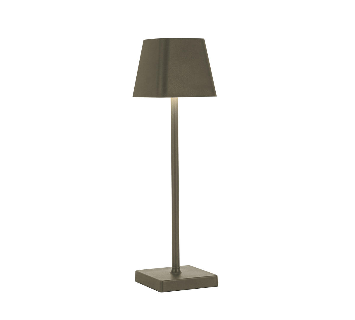 AKKU-TISCHLEUCHTE - Grau, Design, Kunststoff/Metall (10/38cm) - Novel