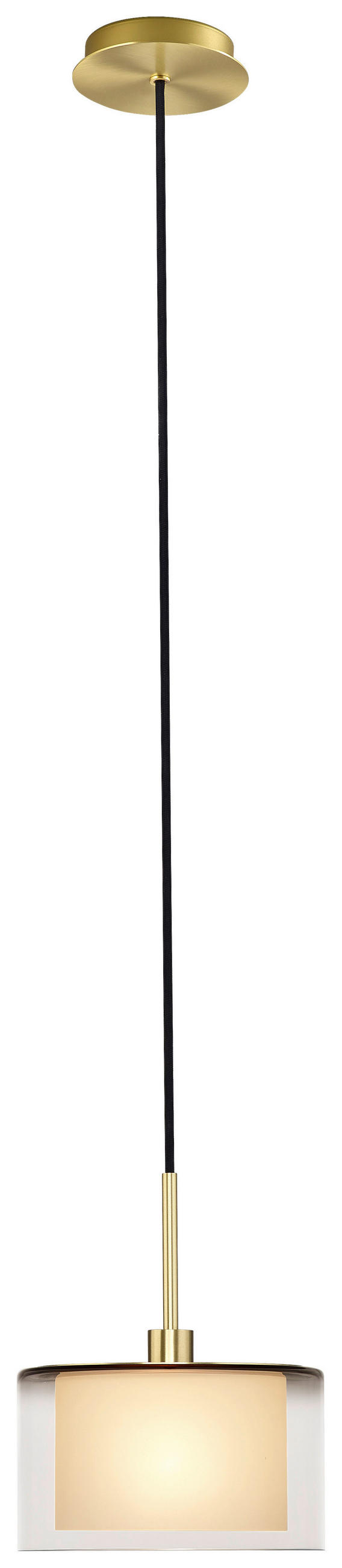 HÄNGELEUCHTE Karl 20/150 cm   - Messingfarben, Design, Glas/Metall (20/150cm) - Bankamp