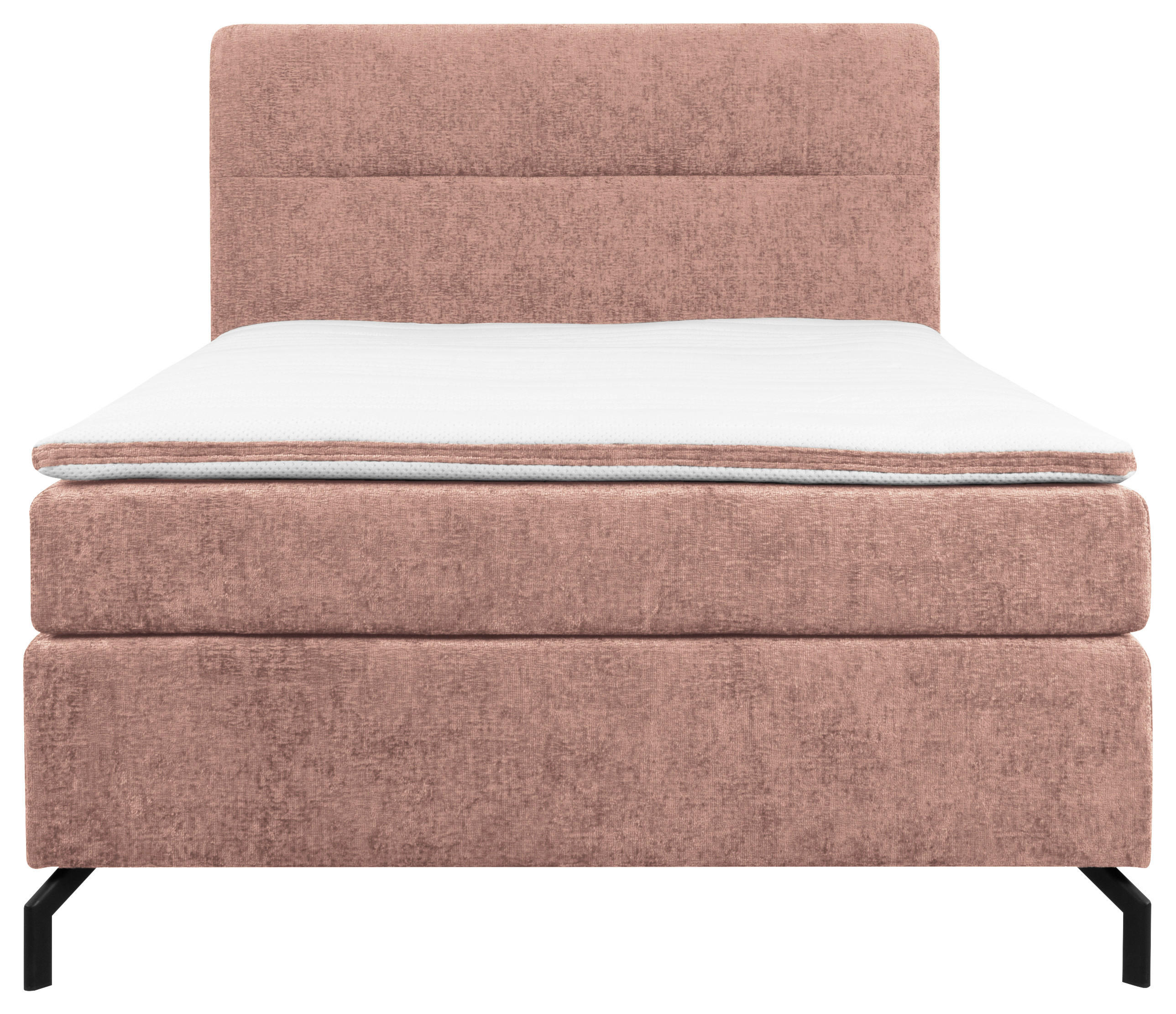 BOXSPRINGBETT 140/200 cm  in Rosa  - Schwarz/Rosa, Design, Textil/Metall (140/200cm) - Esposa