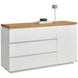 SIDEBOARD 145/82/42 cm - Eichefarben/Weiß, KONVENTIONELL, Holz/Holzwerkstoff (145/82/42cm) - Novel