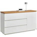 SIDEBOARD 145/82/42 cm  - Eichefarben/Weiß, KONVENTIONELL, Holz/Holzwerkstoff (145/82/42cm) - Novel