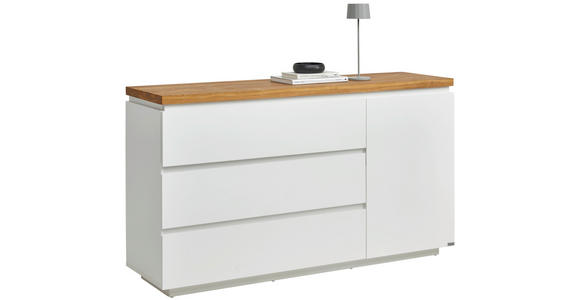 SIDEBOARD 145/82/42 cm - Eichefarben/Weiß, KONVENTIONELL, Holz/Holzwerkstoff (145/82/42cm) - Novel