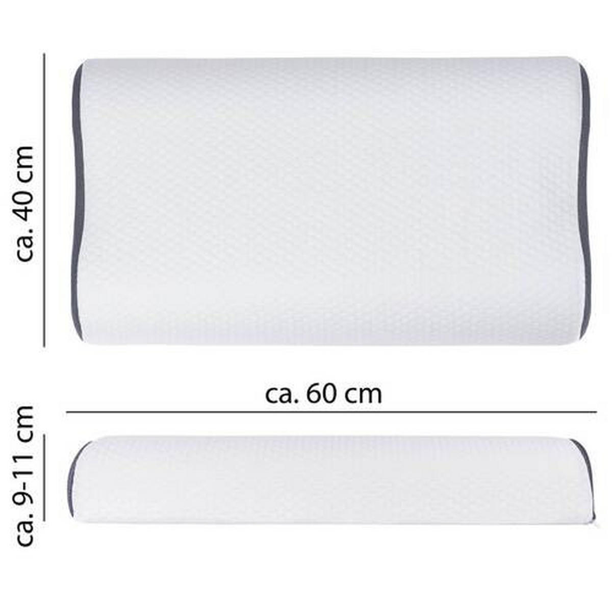 NACKENSTÜTZKISSEN 40/60 cm  - Weiß, Basics, Textil (40/60cm) - MID.YOU