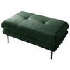 HOCKER in Textil Grün  - Schwarz/Grün, Design, Textil/Metall (80/48/80cm) - MID.YOU