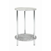 BEISTELLTISCH in Metall, Holzwerkstoff 30/30/50 cm  - Chromfarben/Grau, Basics, Holzwerkstoff/Metall (30/30/50cm)
