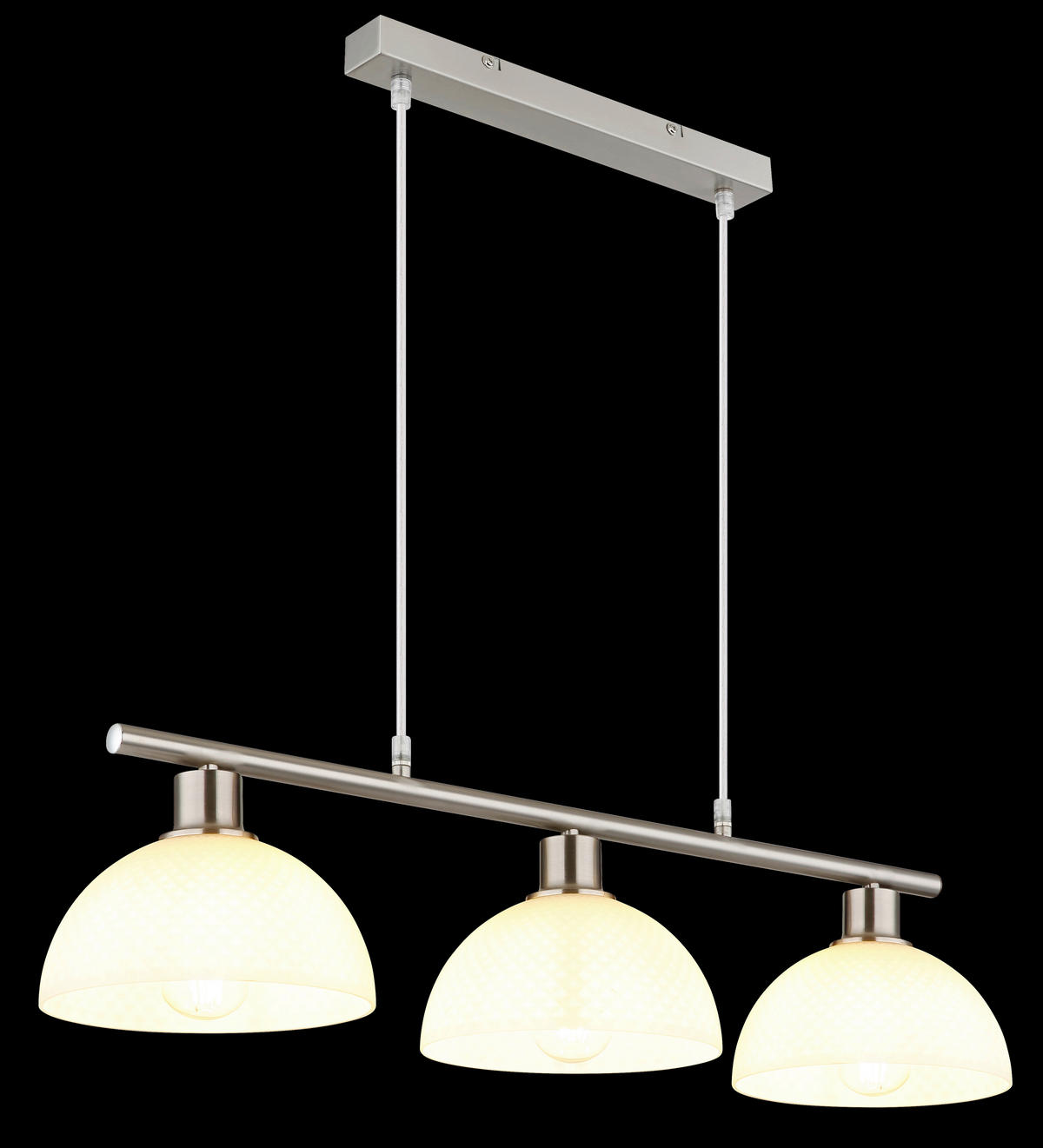 HÄNGELEUCHTE 77/20/120 cm  - Opal/Schwarz, Design, Glas/Kunststoff (77/20/120cm) - Globo