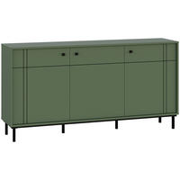 SIDEBOARD  in 160,2/81,8/37 cm  - Schwarz/Grün, MODERN, Holzwerkstoff/Kunststoff (160,2/81,8/37cm) - Carryhome