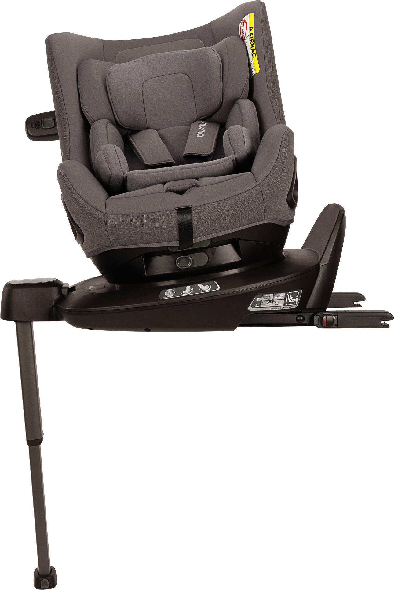 REBOARDER-KINDERSITZ Pruu  - Grau, Basics, Textil (46/72/56,5cm) - Nuna