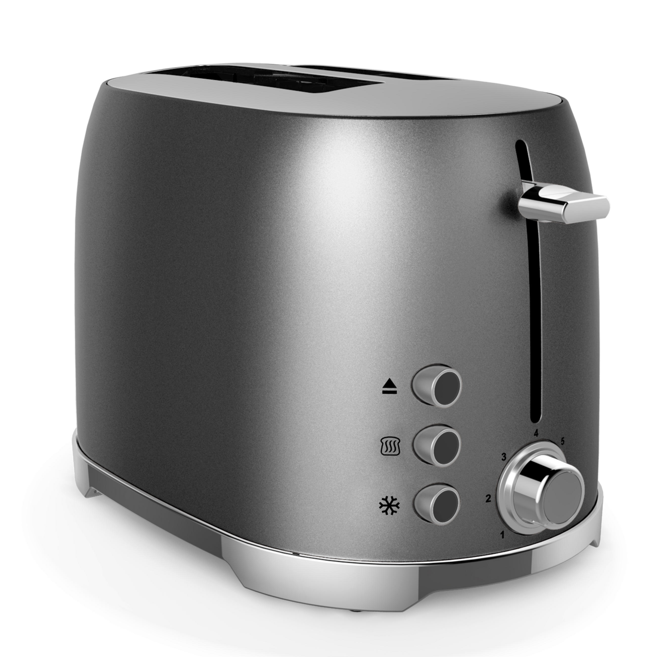 TOASTER  - Dunkelgrau, KONVENTIONELL, Kunststoff/Metall (30,3/18,4/19,6cm) - Mican