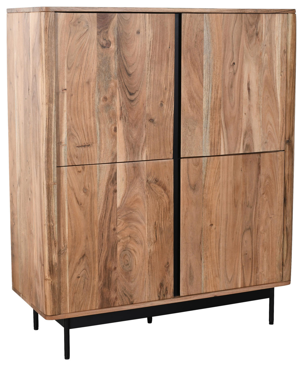 KOMMODE  in 100/120/40 cm  - Schwarz/Akaziefarben, Natur, Holz/Holzwerkstoff (100/120/40cm) - Carryhome