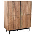 KOMMODE , 100/120/40 cm,  - Schwarz/Akaziefarben, Natur, Holz/Holzwerkstoff (100/120/40cm) - Carryhome