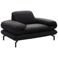 SESSEL mit Funktion Webstoff Anthrazit    - Anthrazit/Schwarz, Design, Textil/Metall (139 (197)/83 (110)/98cm) - LOOKS by W.Joop