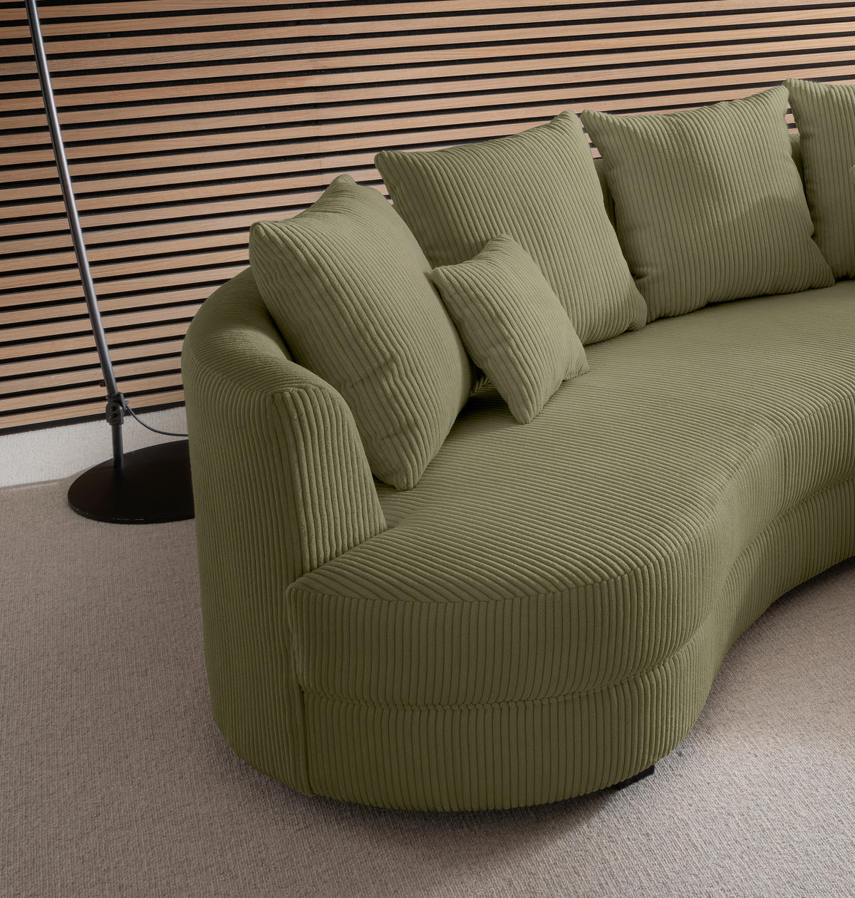 SOFFA i textil olivgrön  - olivgrön/svart, Design, textil/plast (300/160cm) - Livetastic