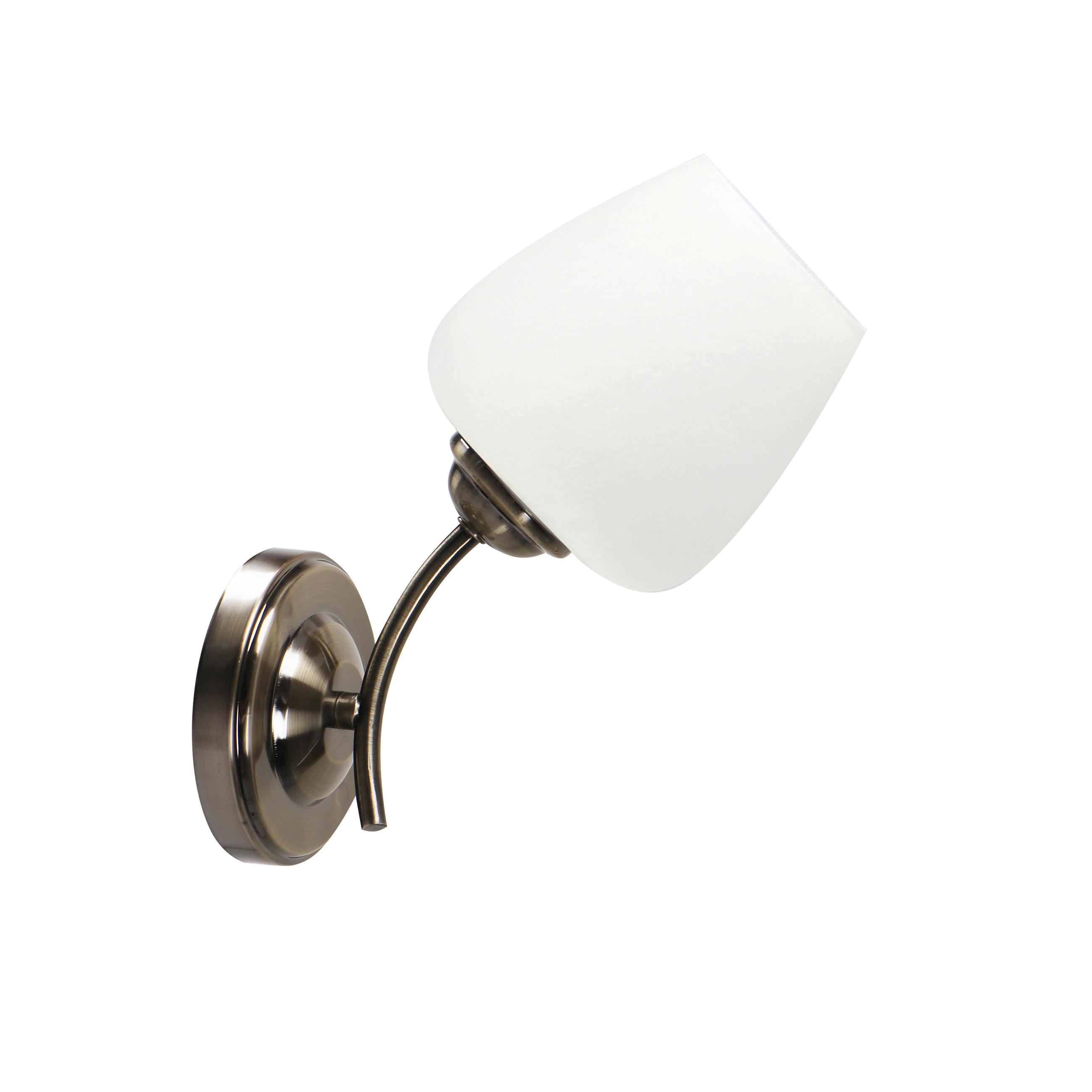 VÄGGLAMPA Zina 19/12/25 cm   - vit/kromfärg, Basics, metall (19/12/25cm)