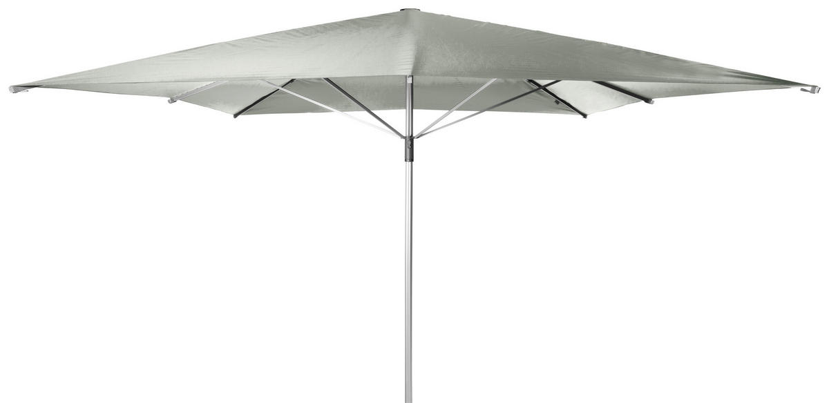 SONNENSCHIRM 400x400 cm Grau  - Alufarben/Grau, Basics, Textil/Metall (400/400cm) - Doppler