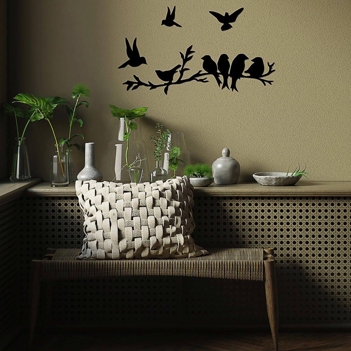 METALLBILD  - Schwarz, Basics, Metall (22/68cm)