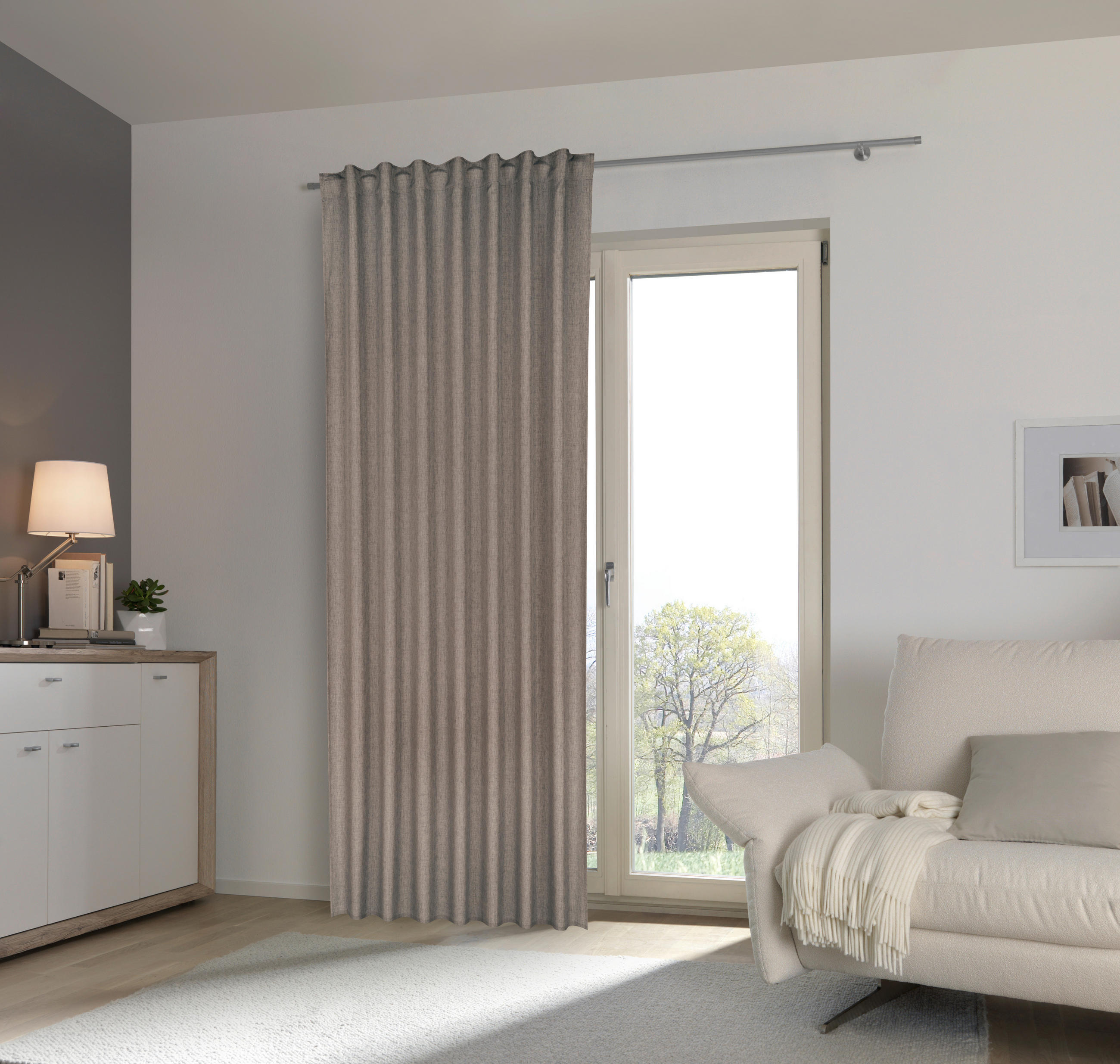 GOTOVA ZAVJESA taupe  140/300 cm  - taupe, Basics, tekstil (140/300cm) - Esposa