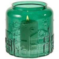 WINDLICHT  - Waldgrün, LIFESTYLE, Glas (15/15cm) - X-Mas